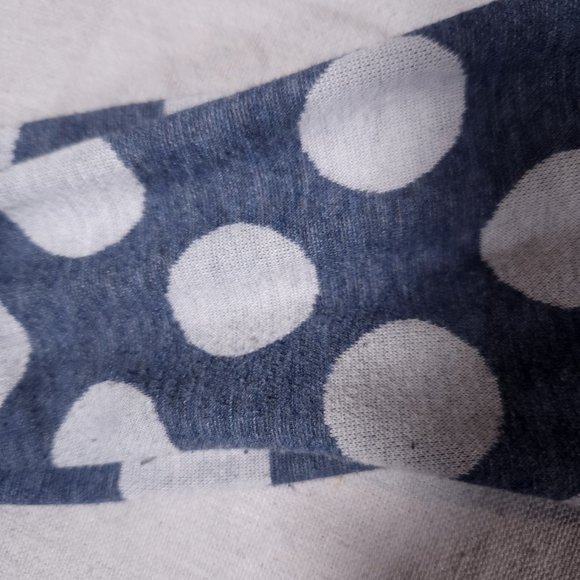 Betabrand Blue Polka Dot Cowl Neck Pullover Tunic Hoodie Large Made in USA - Picture 15 of 16